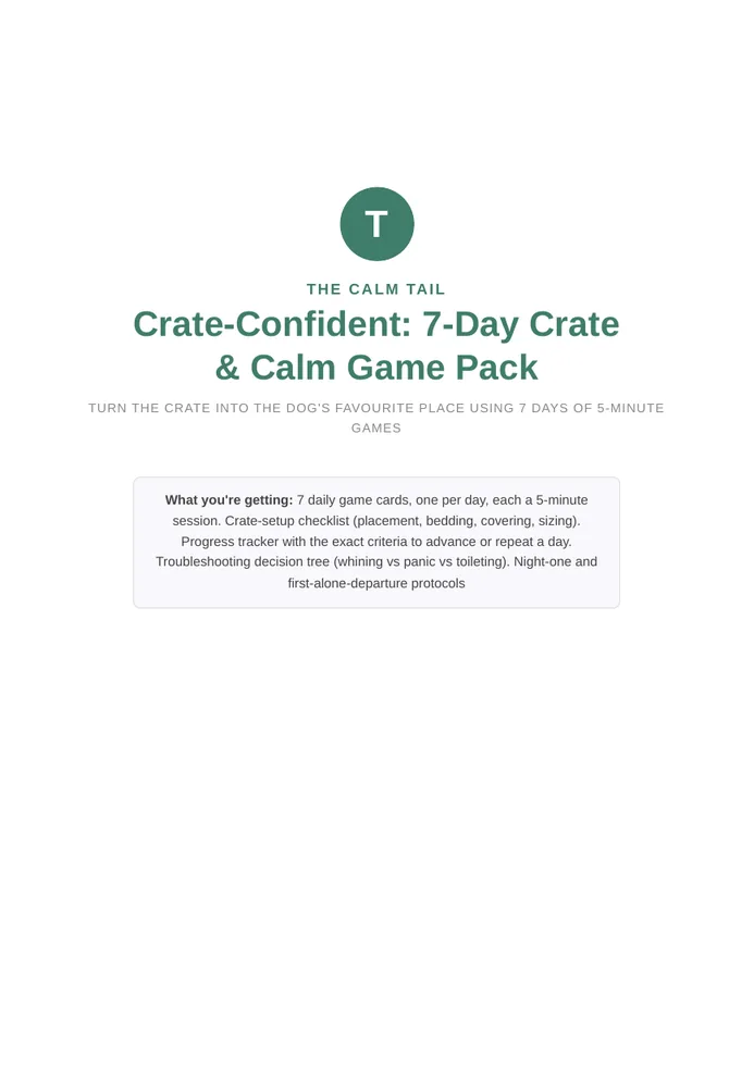 Cover of the Crate-Confident 7-Day Crate and Calm Game Pack